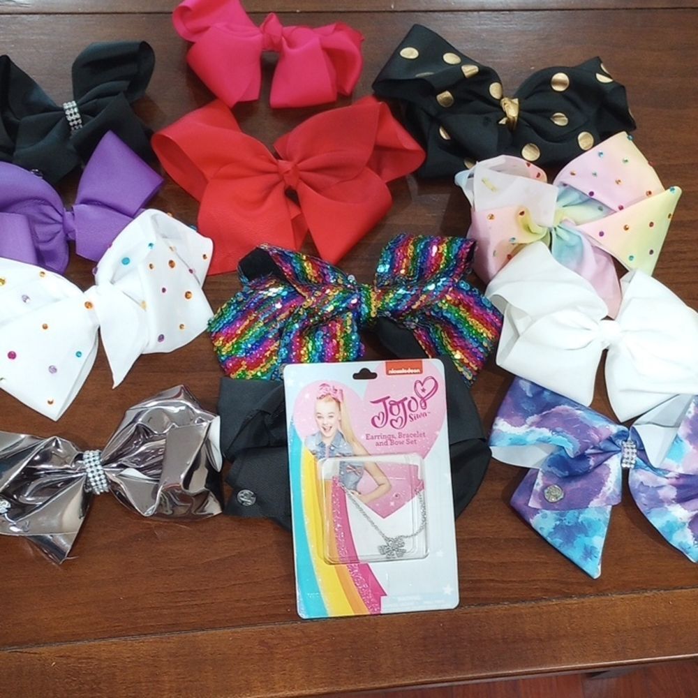 Jojo Siwa & Boutique Hair Bow Collection With Bracelet - Set of 12 Bows!